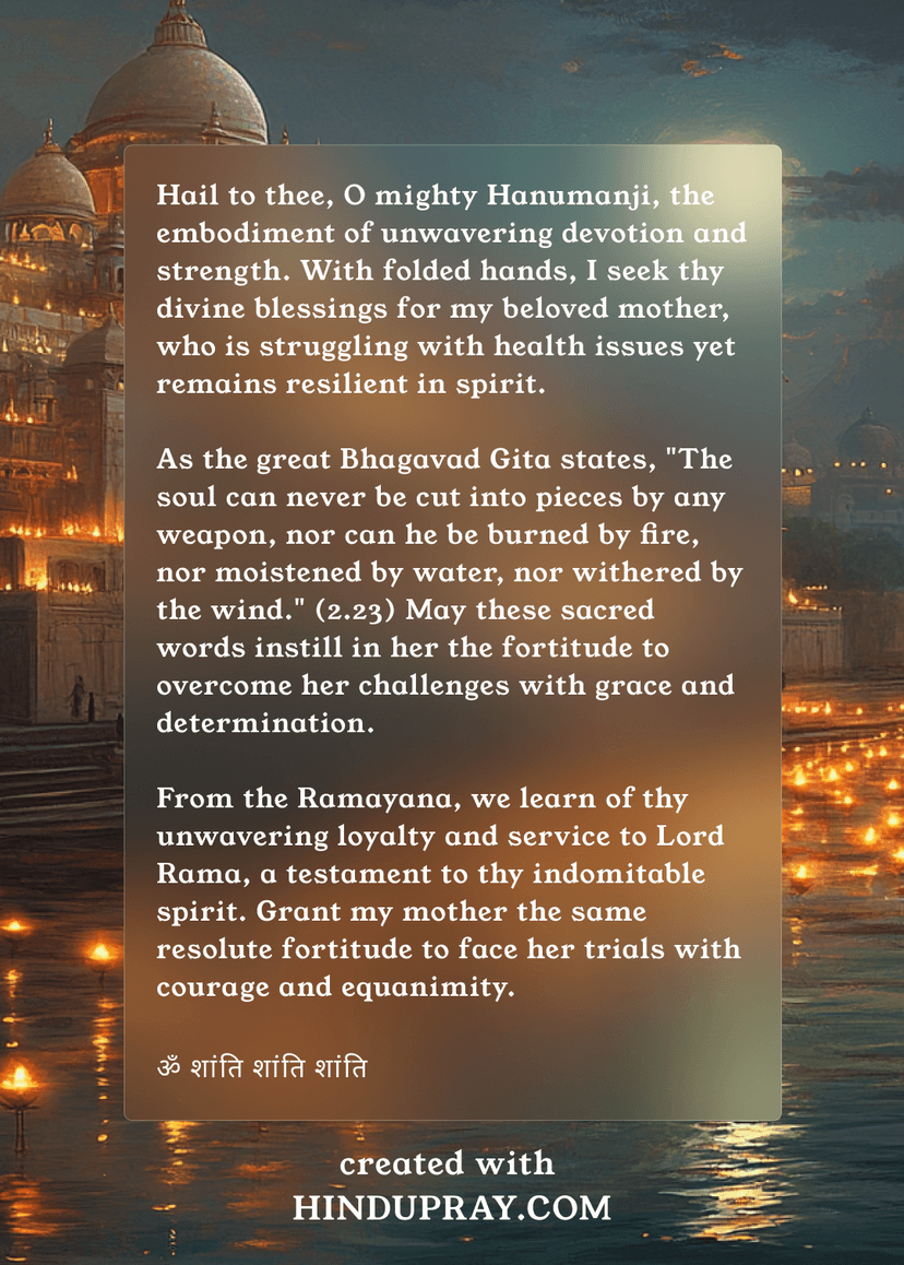 Example prayer with image